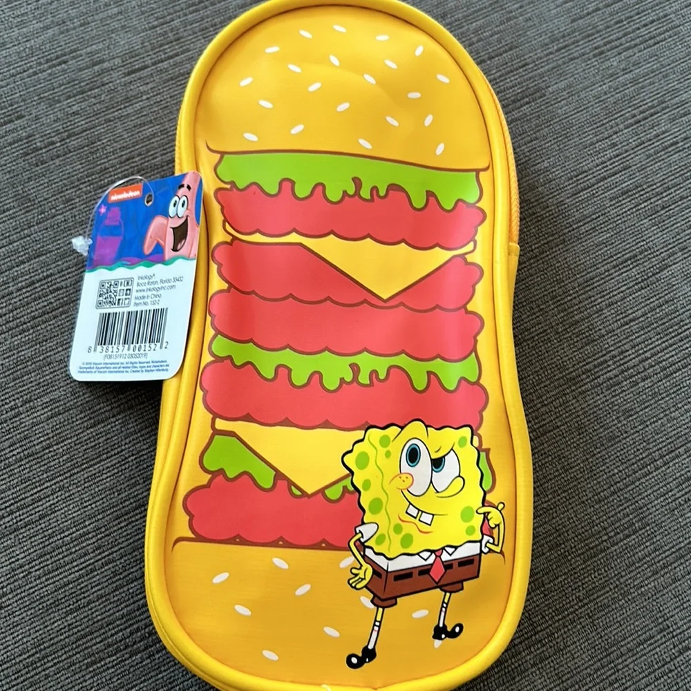 Spongebob Squarepants Pencil Makeup brush Pouch Burger Motiv NWT